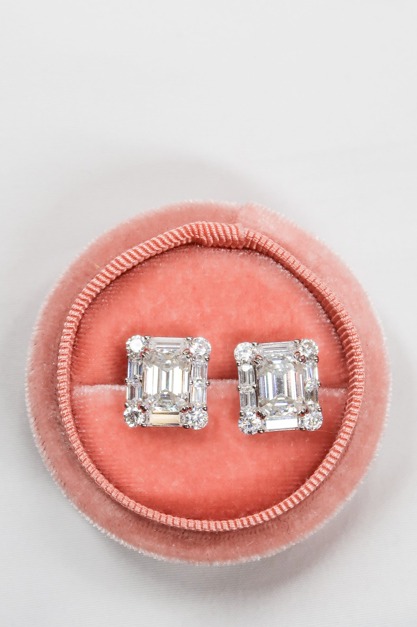 The Coronation 6 Carat .925 Sterling Silver Moissanite Studs