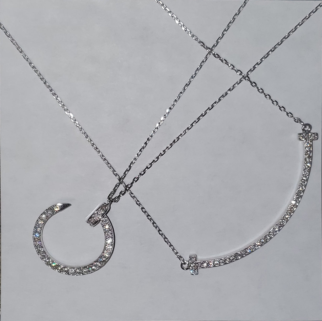 Revival .925 Sterling Silver Crystal Necklace Duo
