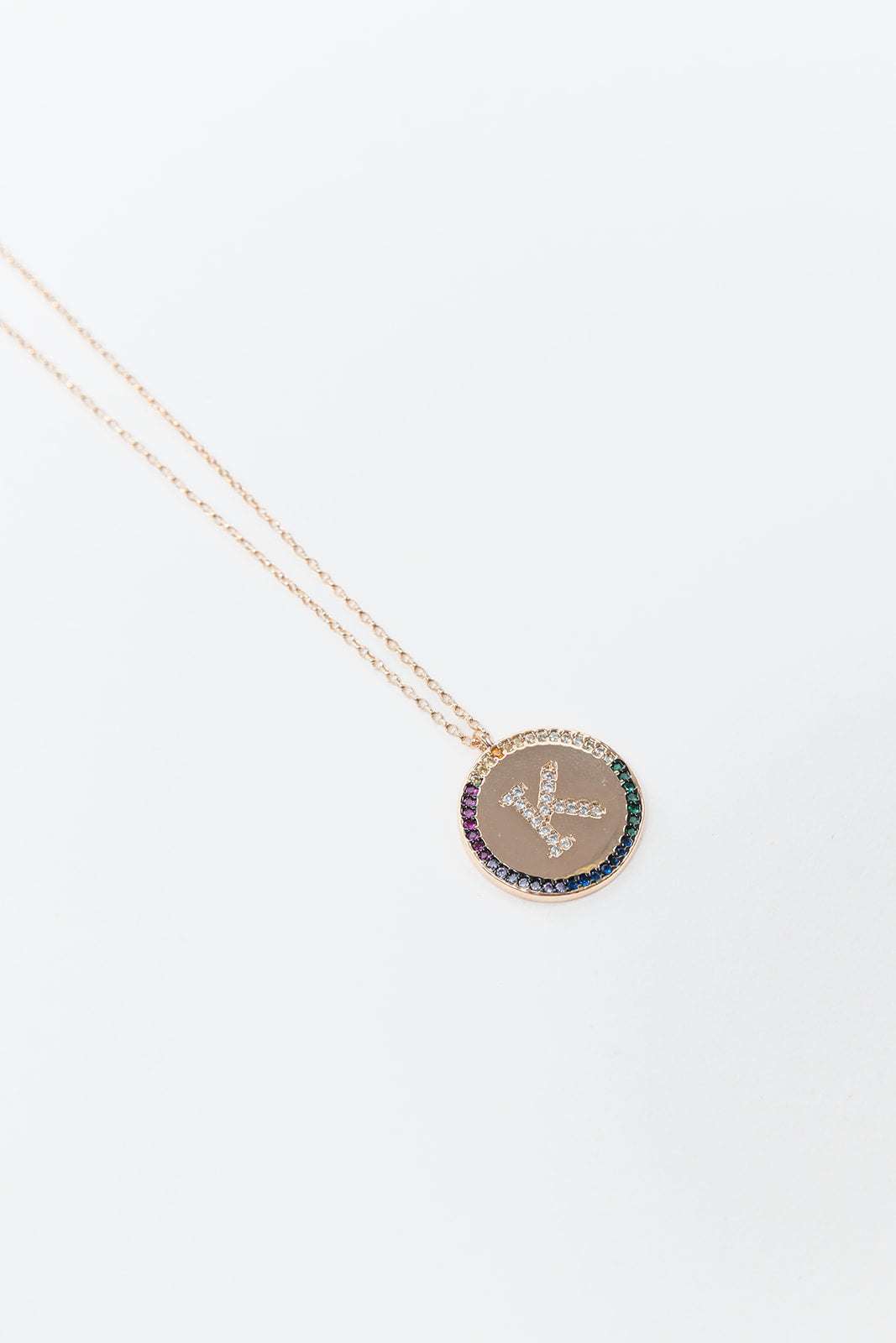 Effortless Rainbow Initial Necklace