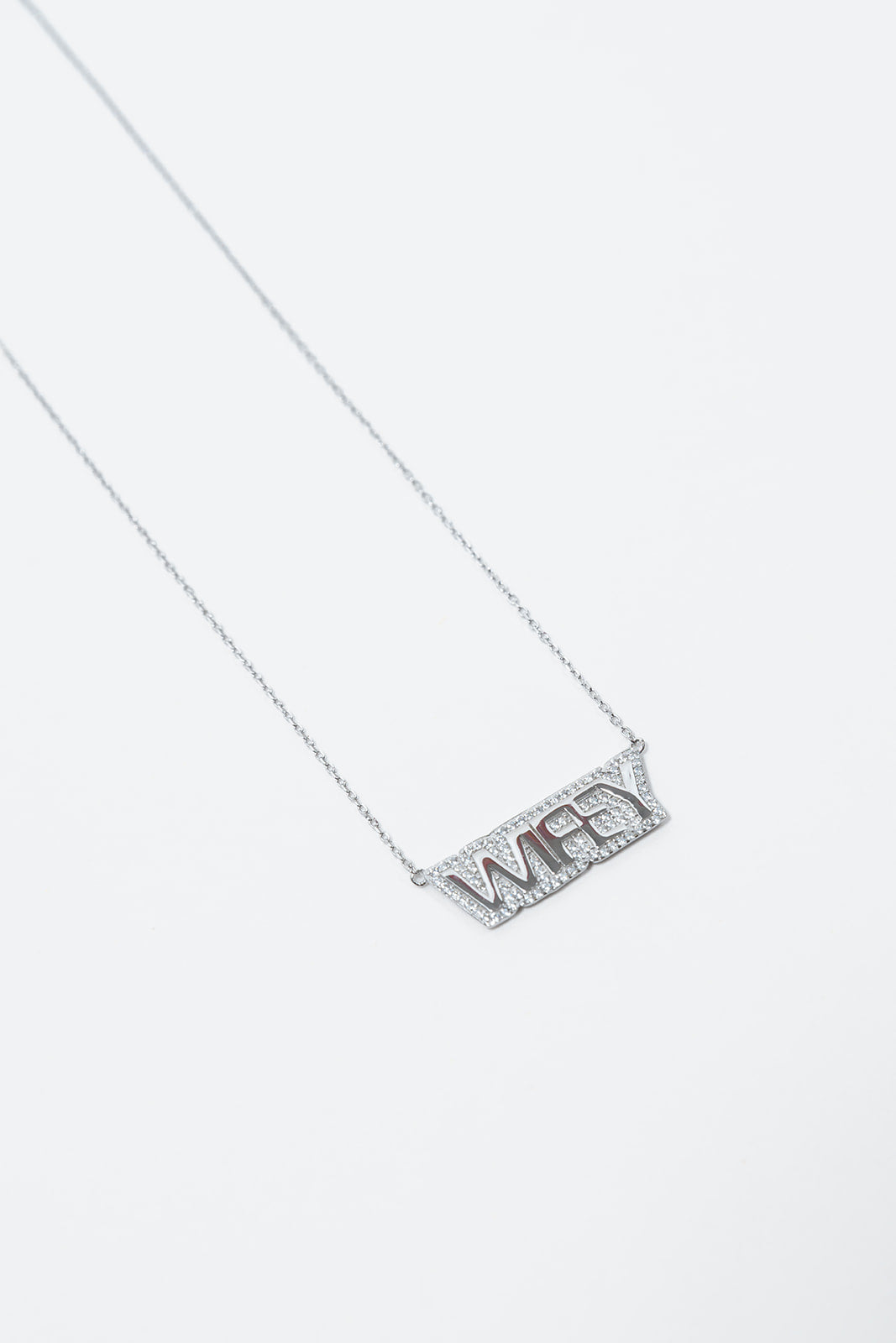 Wifey .925 Sterling Silver Nameplate Necklace