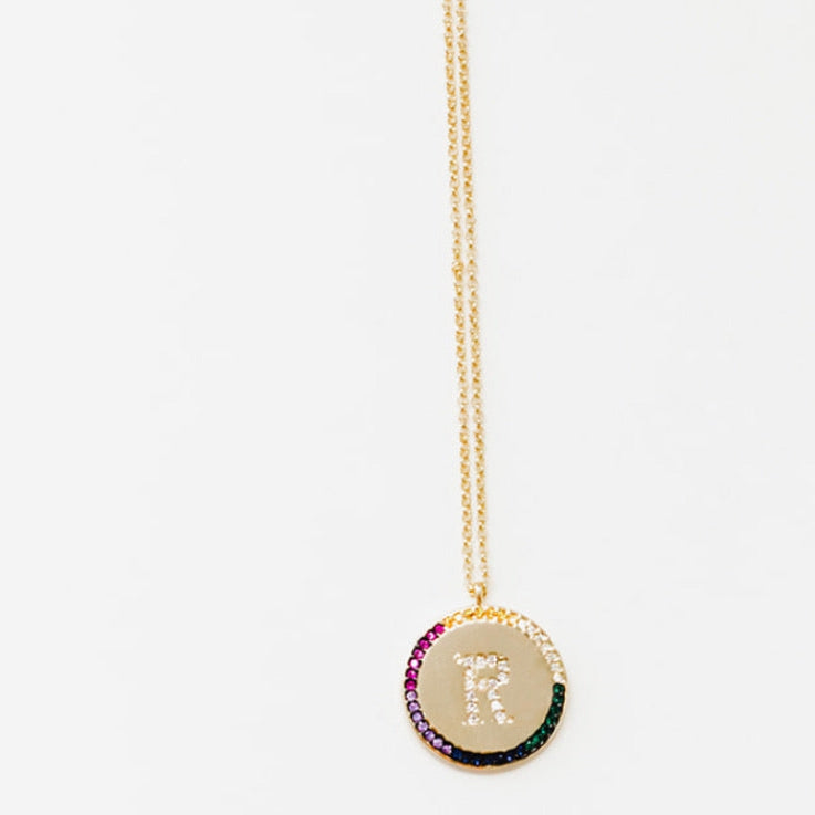 Effortless Rainbow Initial Necklace