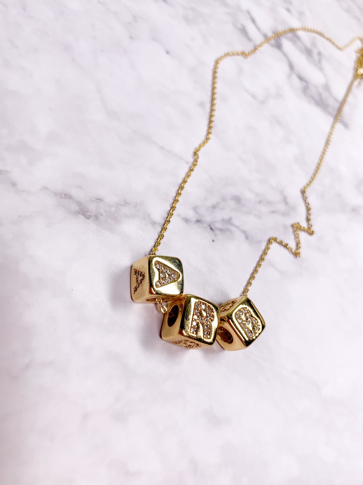 Personalize Me Crystal Cube Necklace